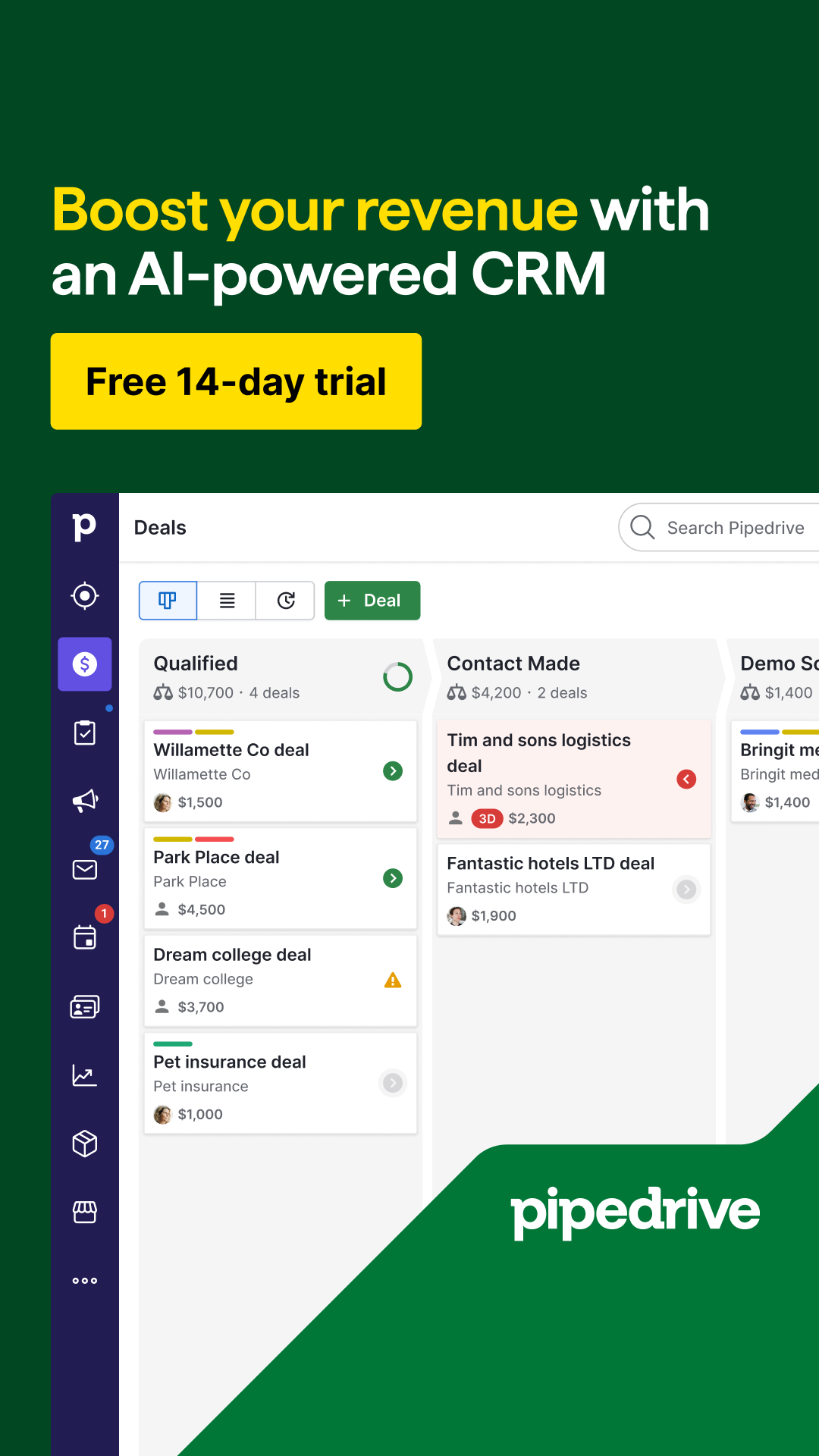 Pipedrive Facebook ad