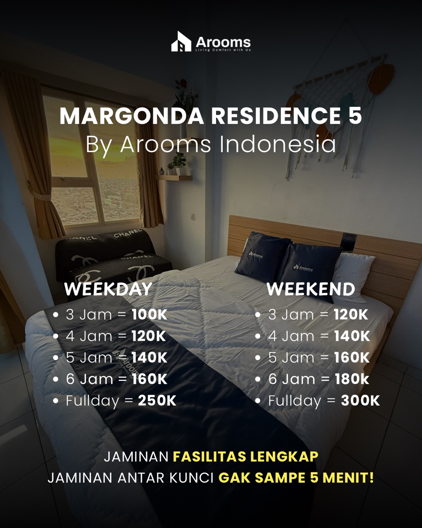 Arooms Apartment Facebook ad: Tanya dulu boleh kok