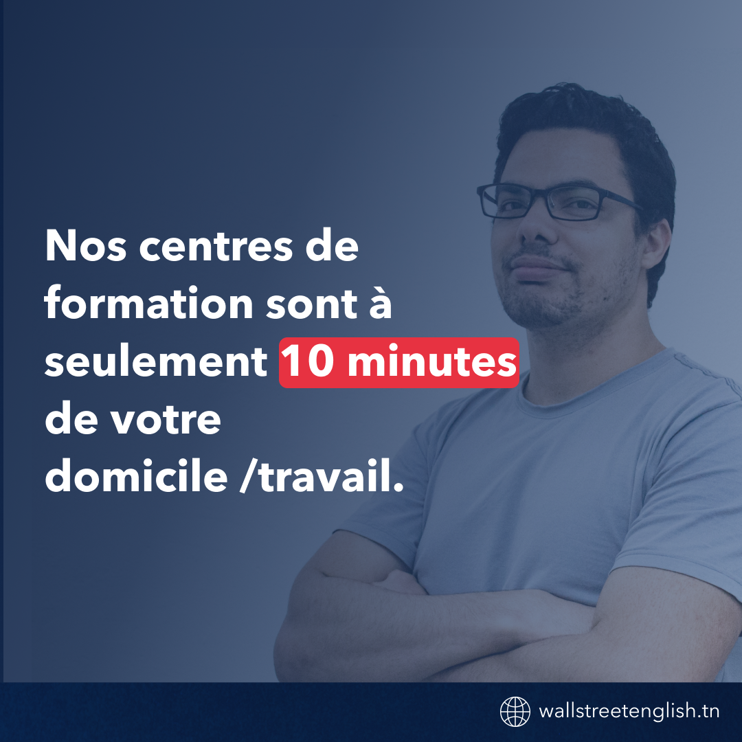 Wall Street English Facebook ad: Vous cherchez un centre d’anglais proche, moderne et…