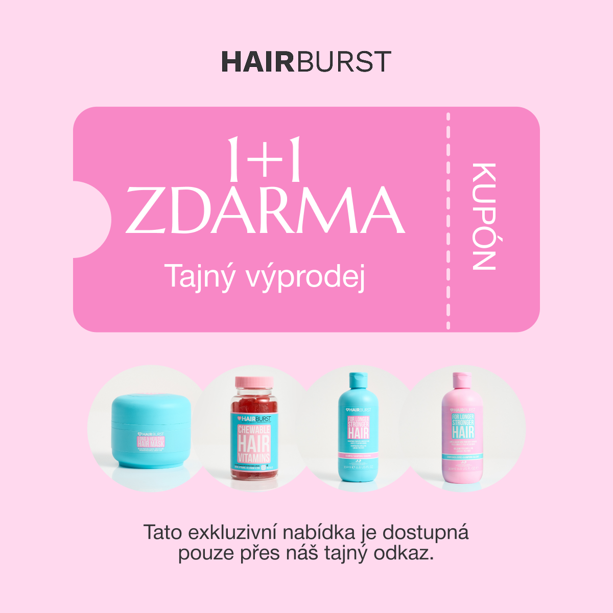 Hairburst Czech Republic Facebook ad