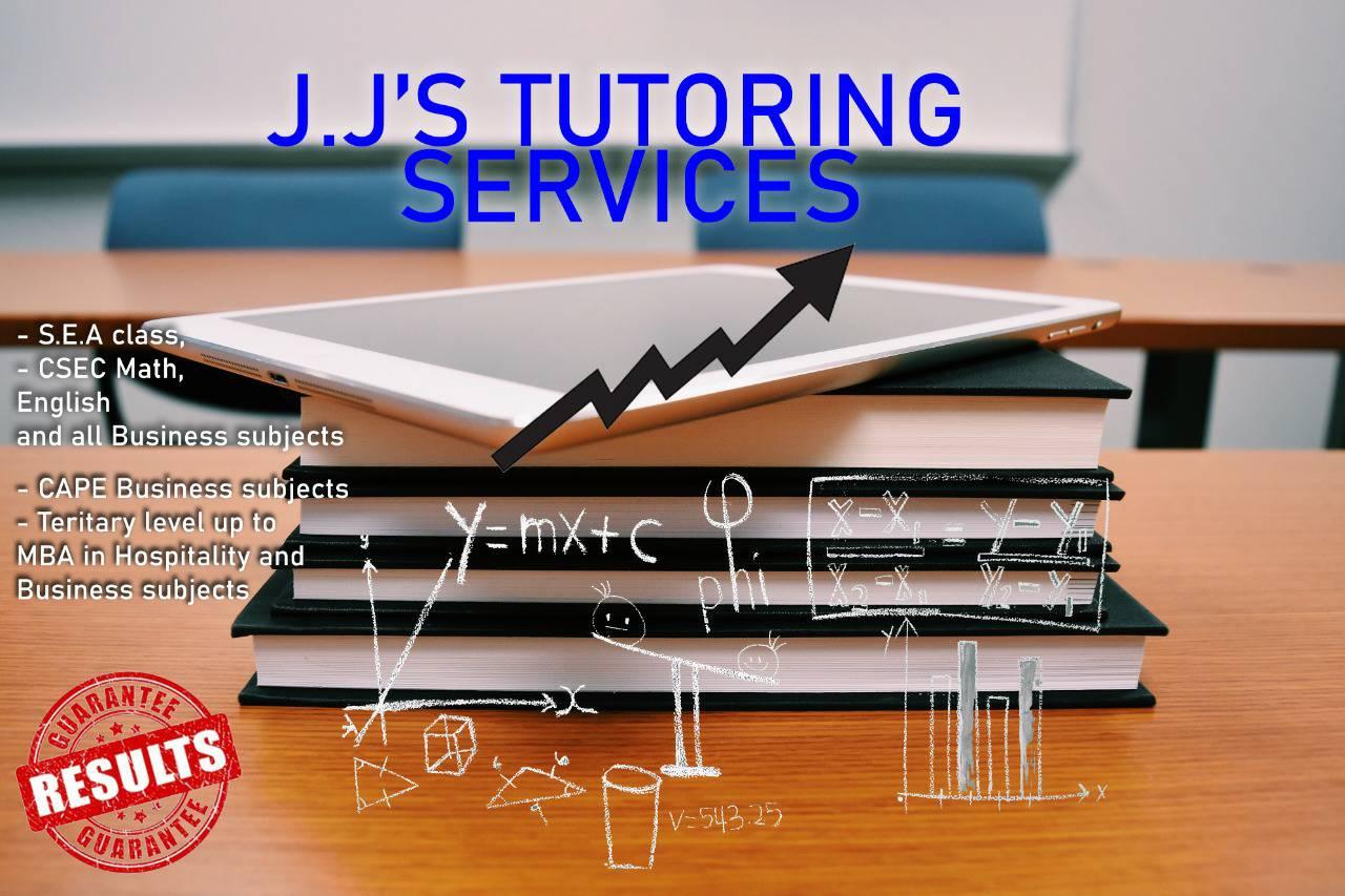 J.J's Tutoring Services Facebook ad: At JJ's Tutoring Services, we give persons extra…