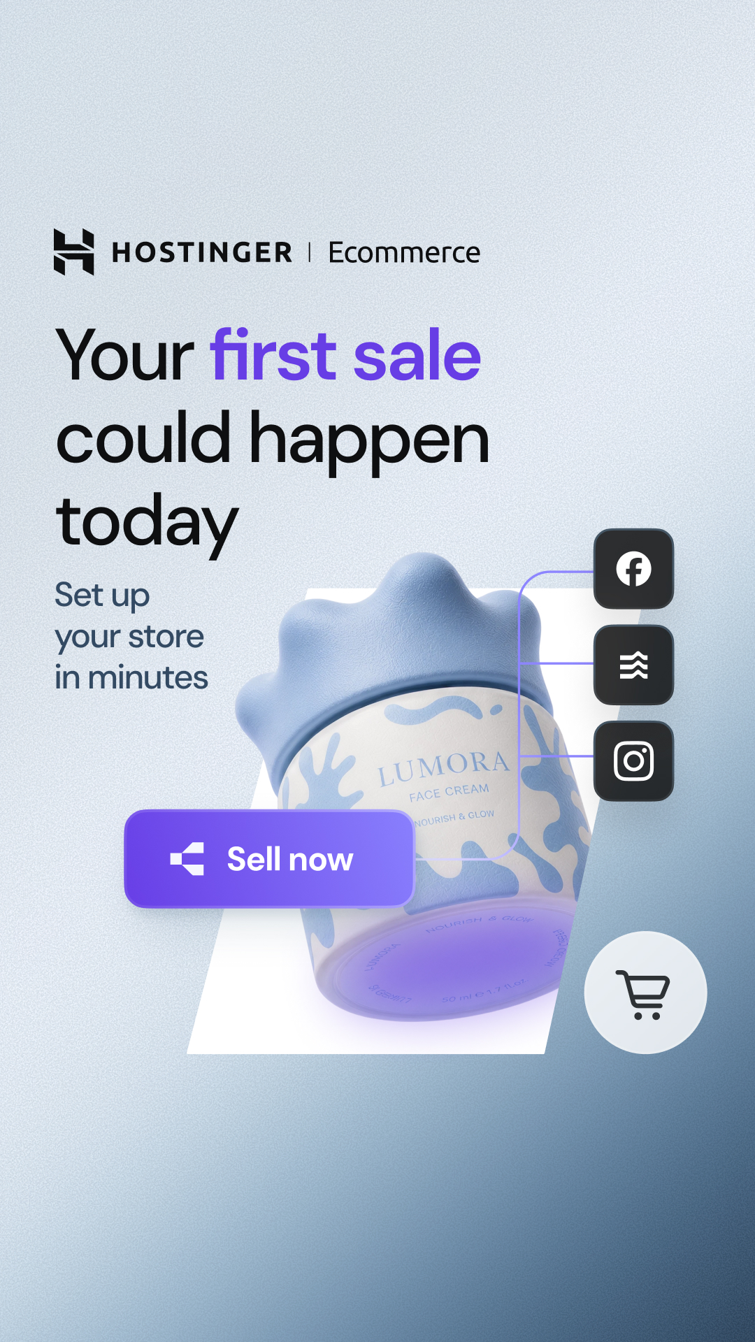 Hostinger Facebook ad from Jul 31, 2026