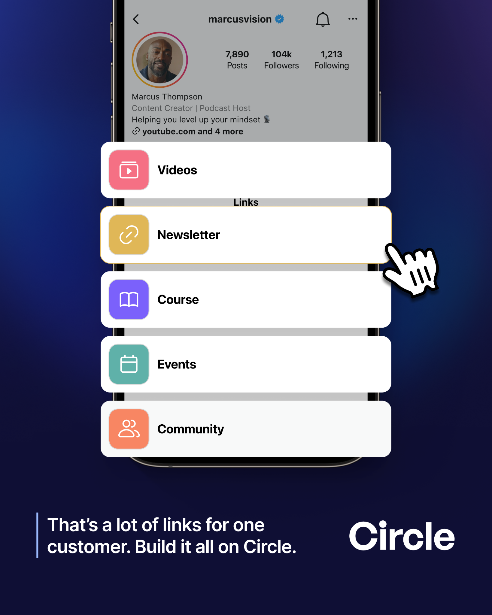 Circle Facebook ad: The complete community platform