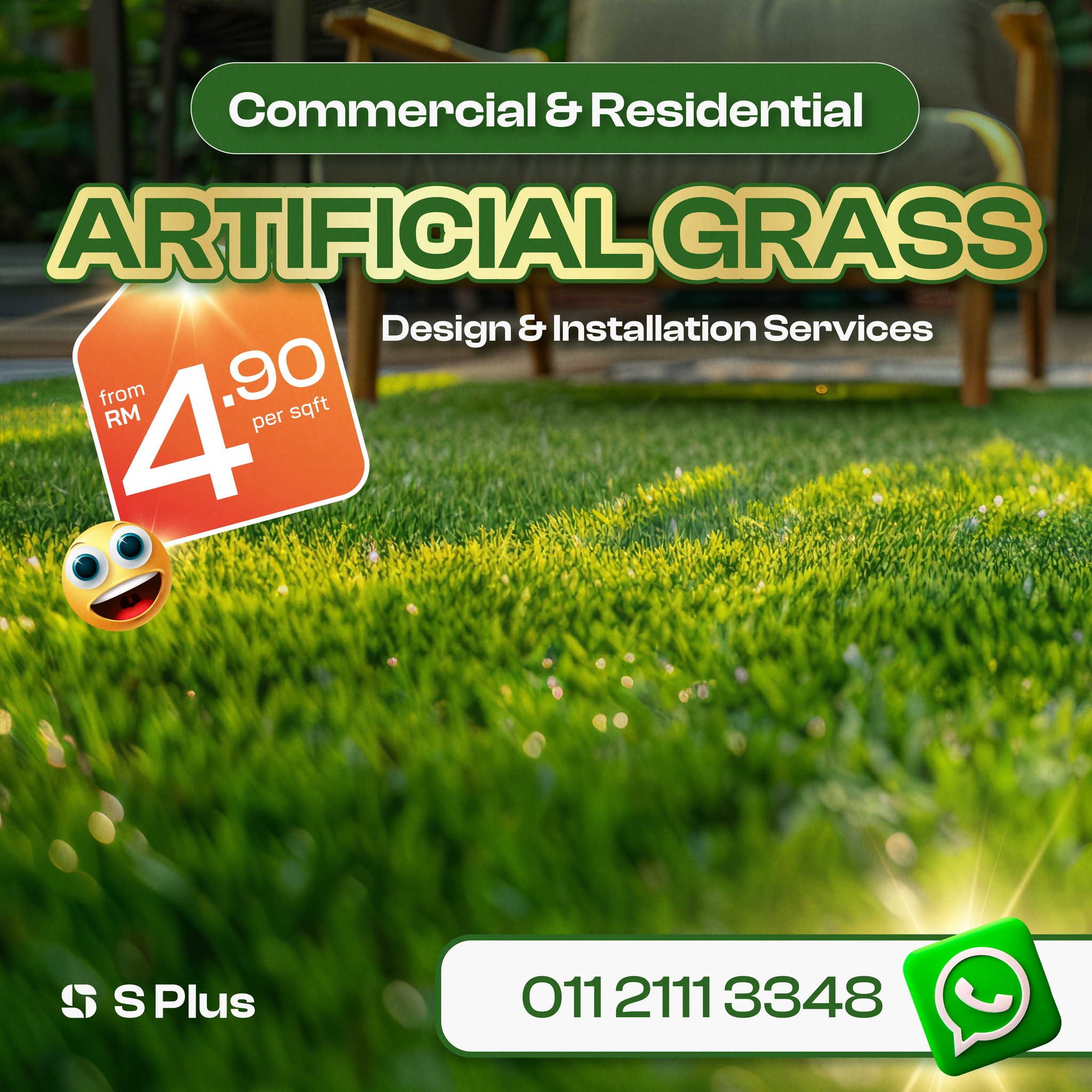S Plus Artificial Grass / Real Grass Facebook ad: 𝗪𝗲 𝗣𝗿𝗼𝘃𝗶𝗱𝗲 𝗟𝗮𝗻𝗱𝘀𝗰𝗮𝗽𝗲 𝗦𝗼𝗹𝘂𝘁𝗶𝗼𝗻𝘀
