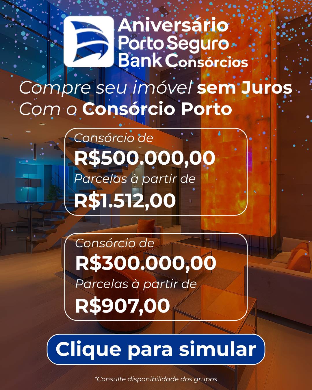 Porto Brasil Consórcios Facebook ad: ANIVERSÁRIO PORTO CONSÓRCIOS