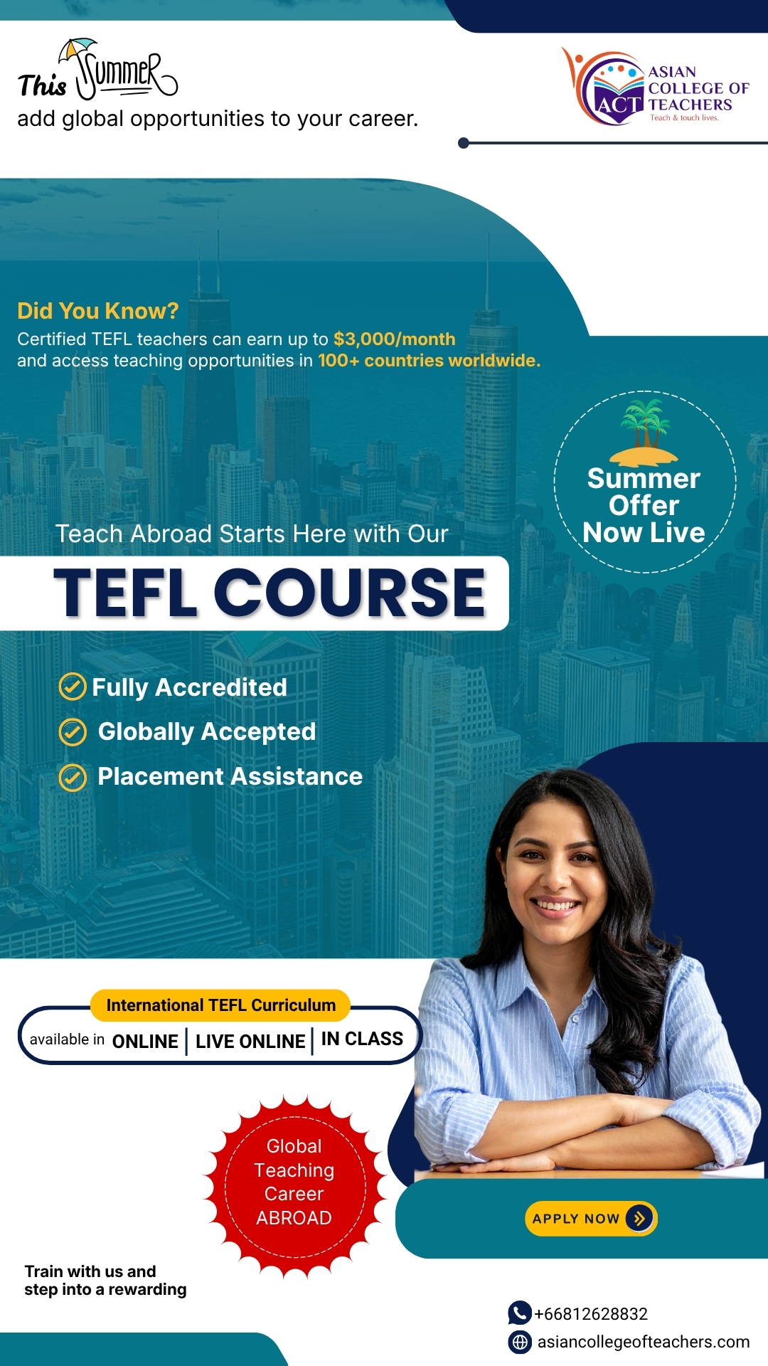 Teacher Training Courses Facebook ad