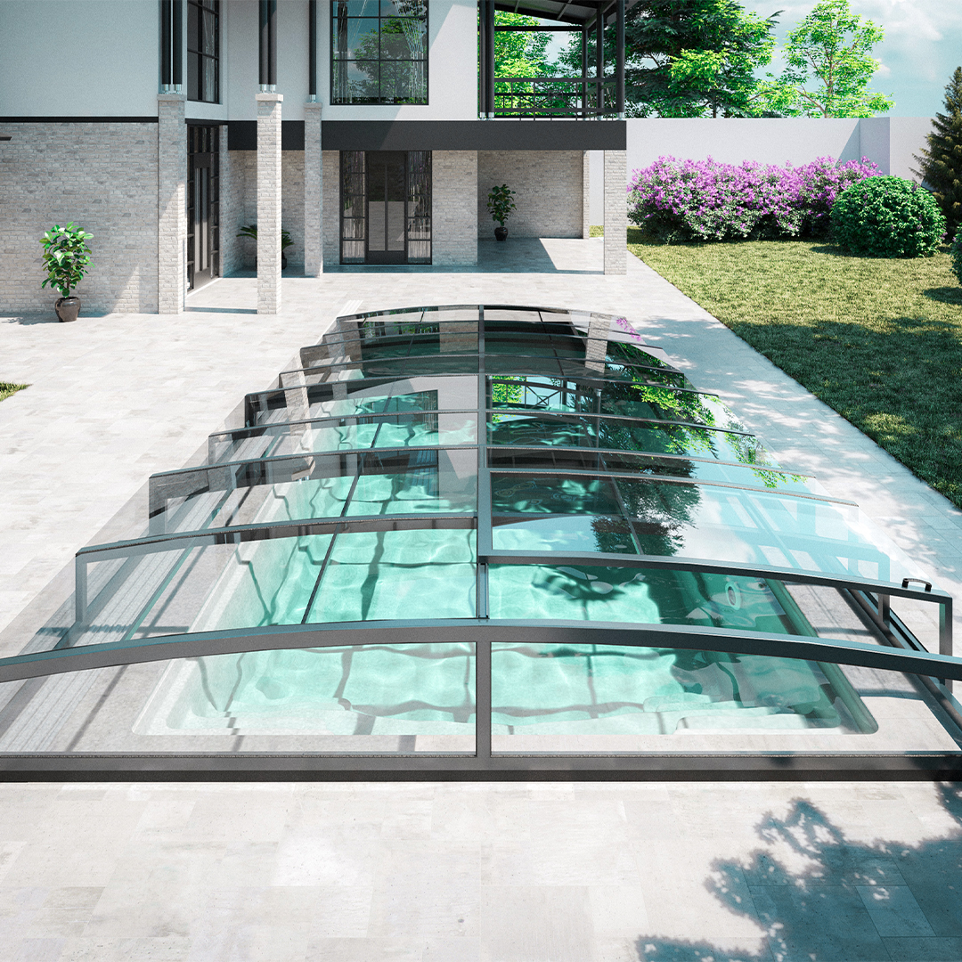 poolakademie.de Facebook ad: Finde jetzt deine individuelle Poolabdeckung.