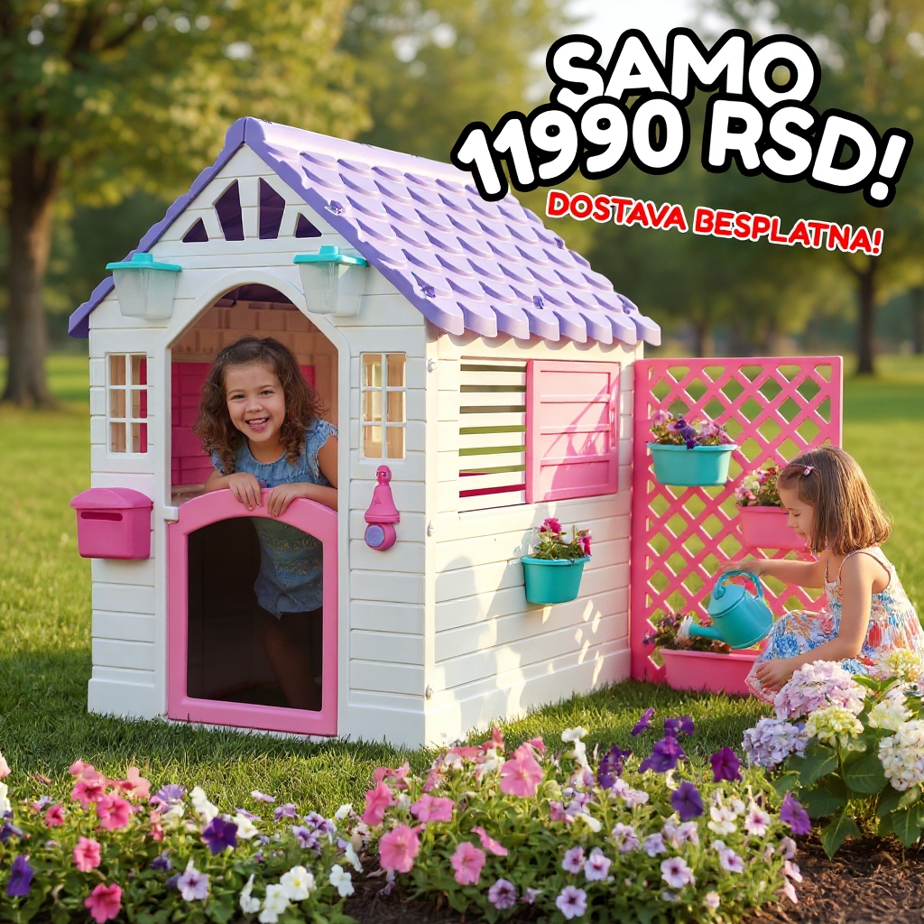 Super Igracke Facebook ad: Velika kućica za igru roze