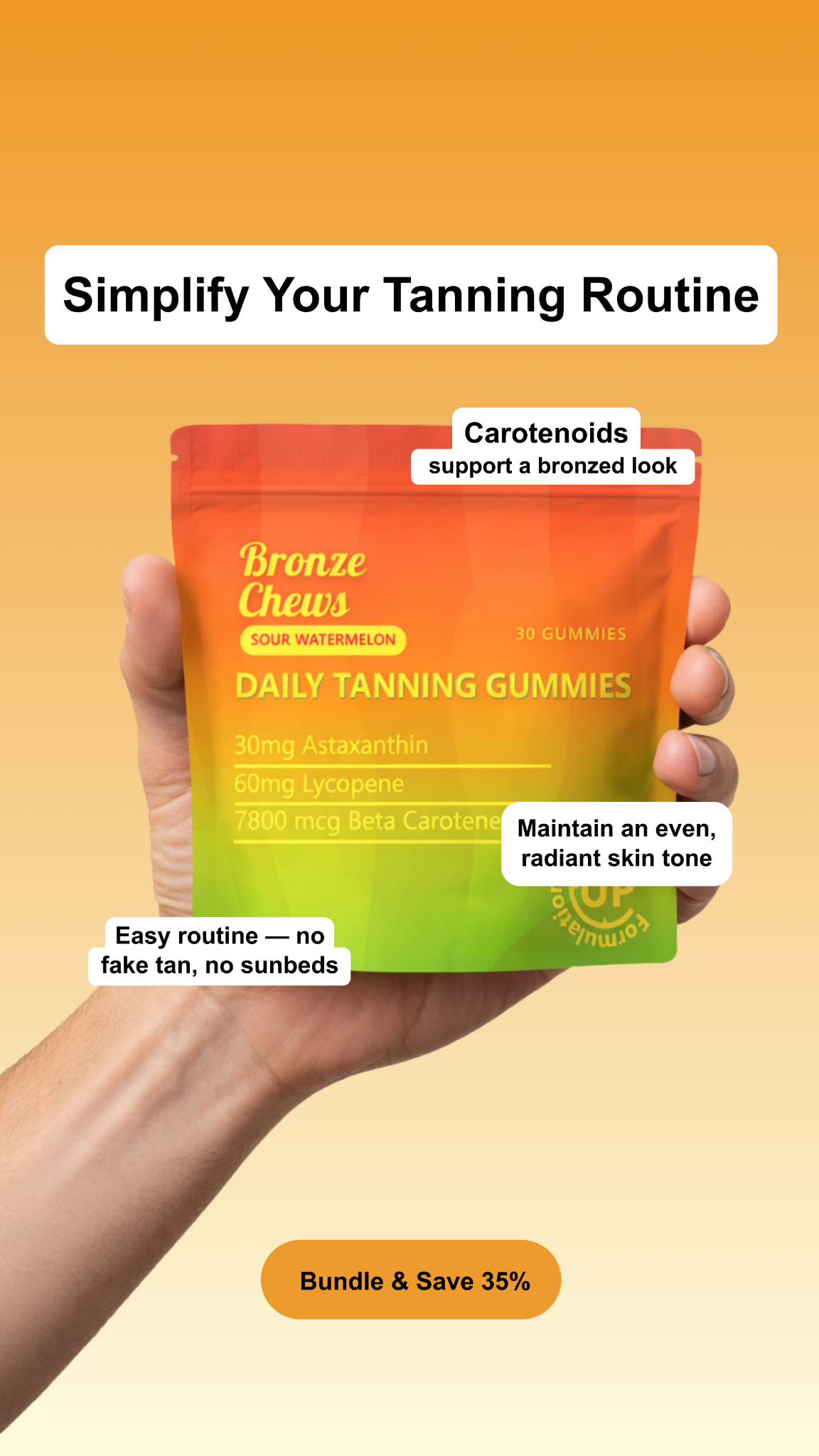 BronzeChews Facebook ad from Feb 24, 2026