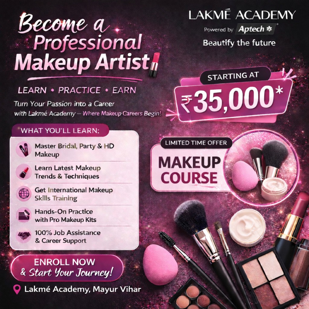 Makeup Academy, Mayur Vihar Facebook ad: Want a career in beauty?