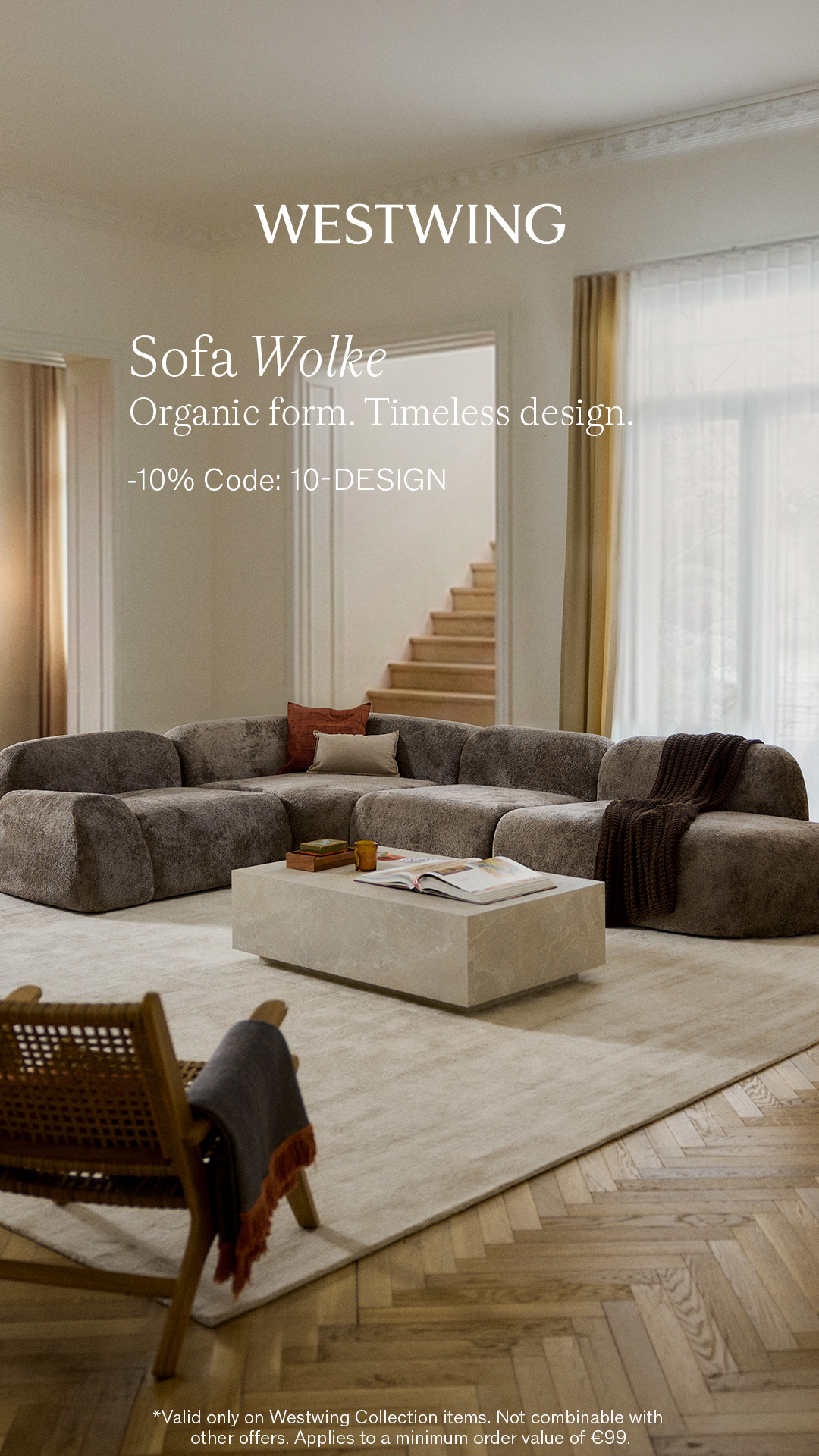 Westwing.at Facebook ad: Sofa Wolke