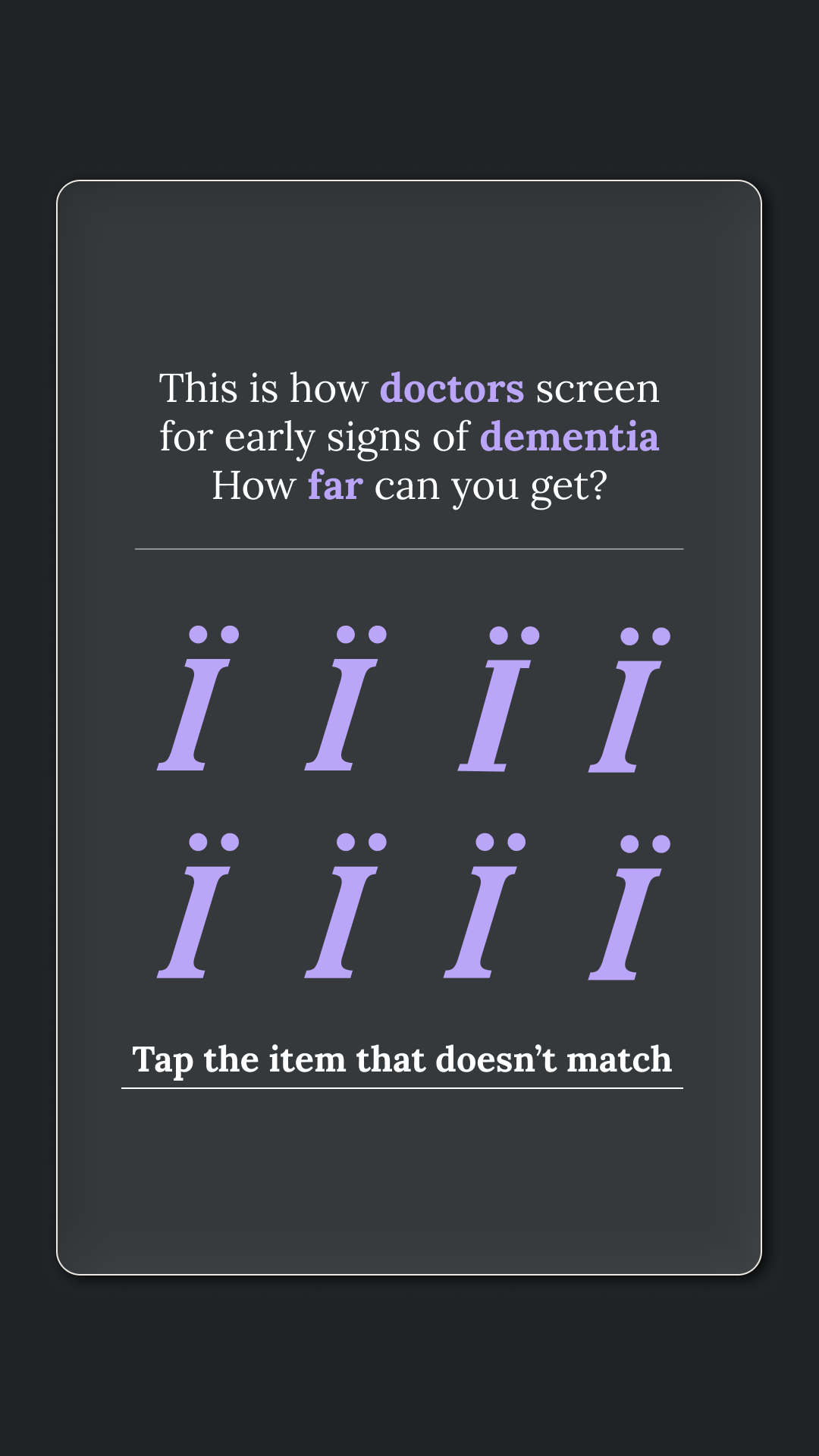 Brain Health Check Facebook ad