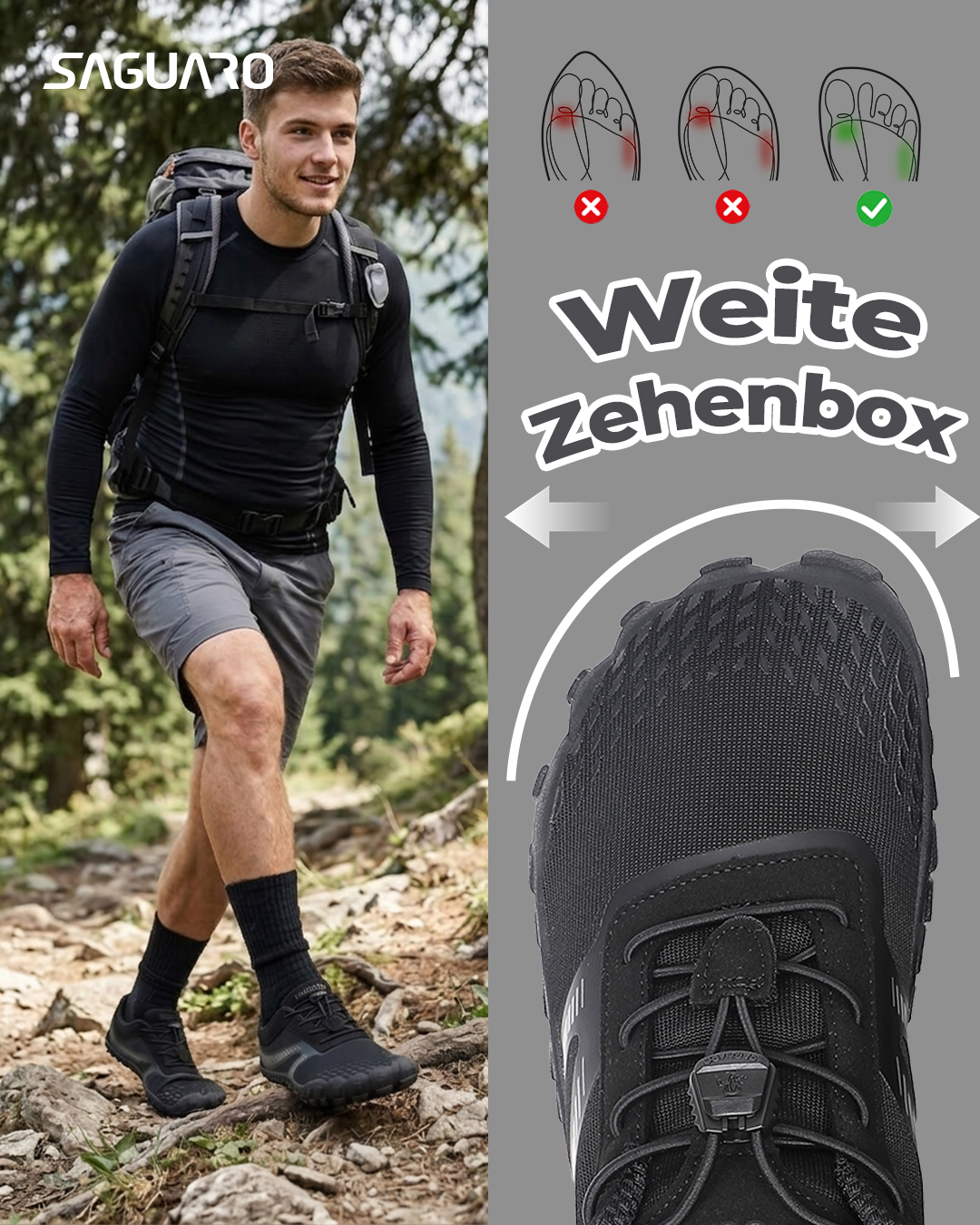 Saguaro De Facebook ad: Barfußschuhe für den ganzen Tag, leicht & natürlich