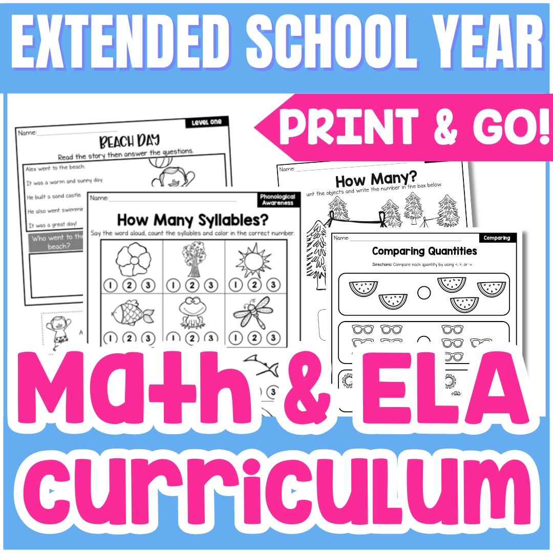 Mrs. Moe's Modifications Facebook ad: No Prep ESY worksheets