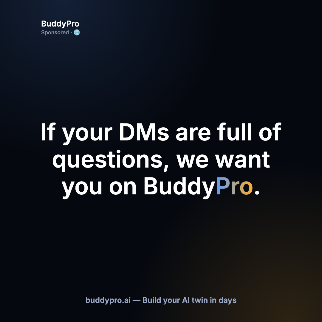 BuddyPro AI Facebook ad