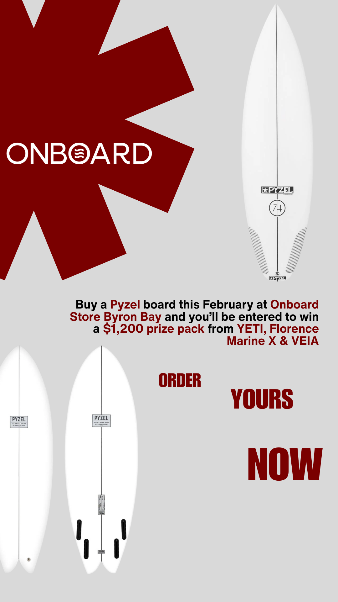 Onboard Store Byron Bay Facebook ad from Feb 5, 2026