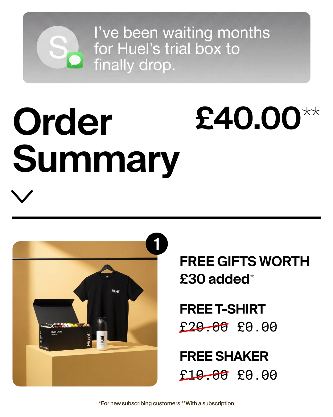 Huel Facebook ad
