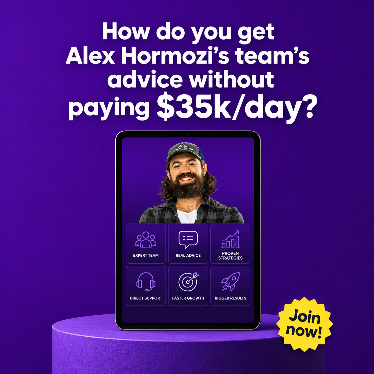 Alex Hormozi Facebook ad