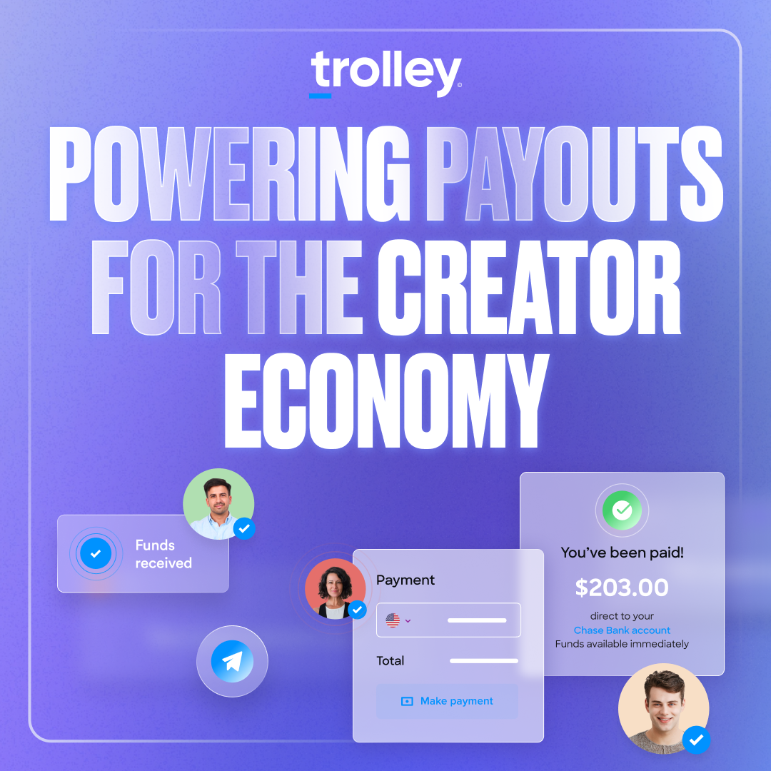 Trolley Facebook ad: Pay creators globally with Trolley