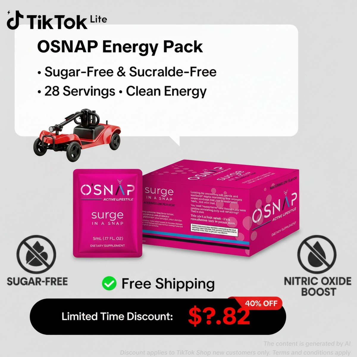 TikTok Lite Facebook ad