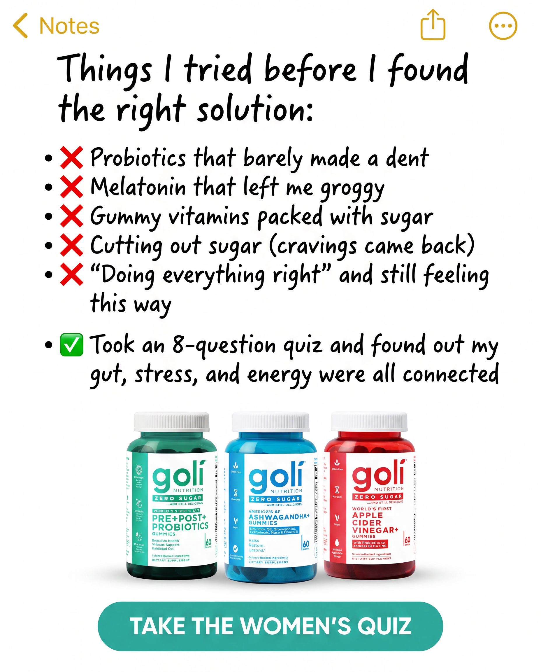 Goli Facebook ad