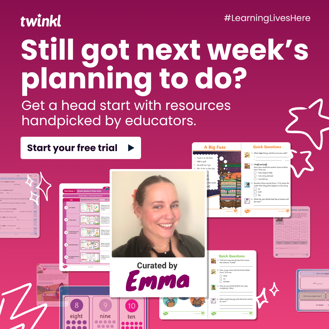 Twinkl Resources Facebook ad: Next week’s planning just got easier