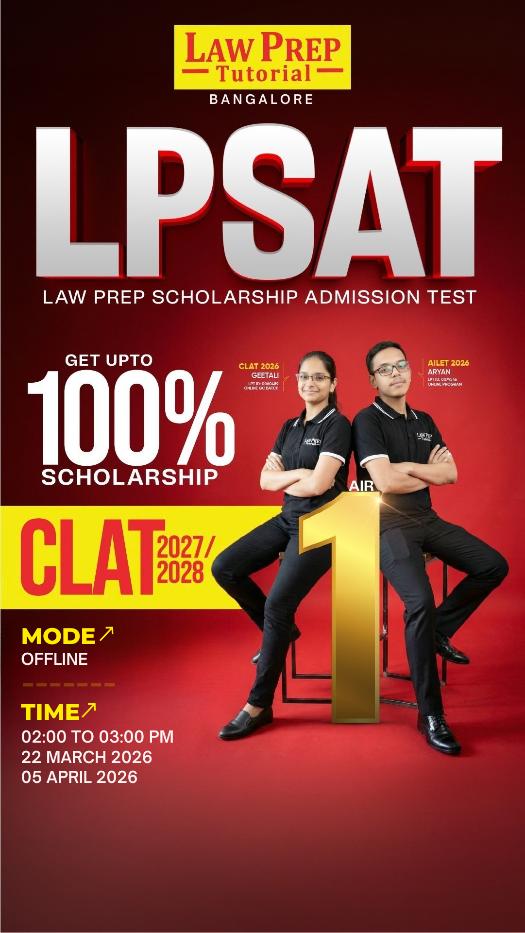 Law Prep Tutorial Bangalore Facebook ad from Mar 16, 2026
