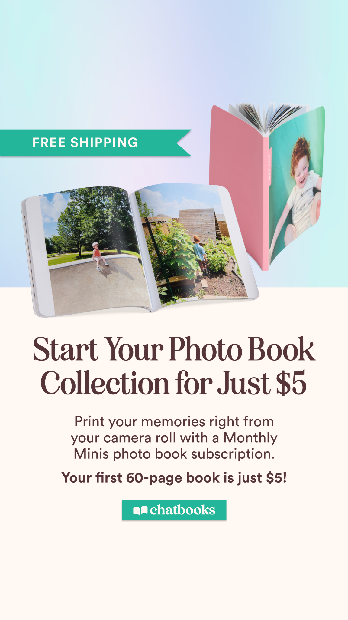 Chatbooks Facebook ad from Feb 18, 2026