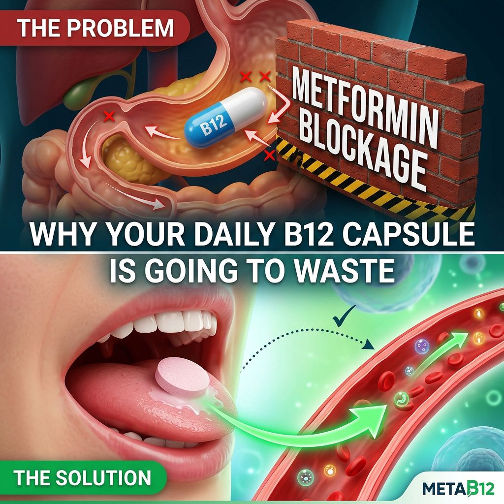 Health Blog UK Facebook ad: B12 for diabetics that bypasses the gut entirely