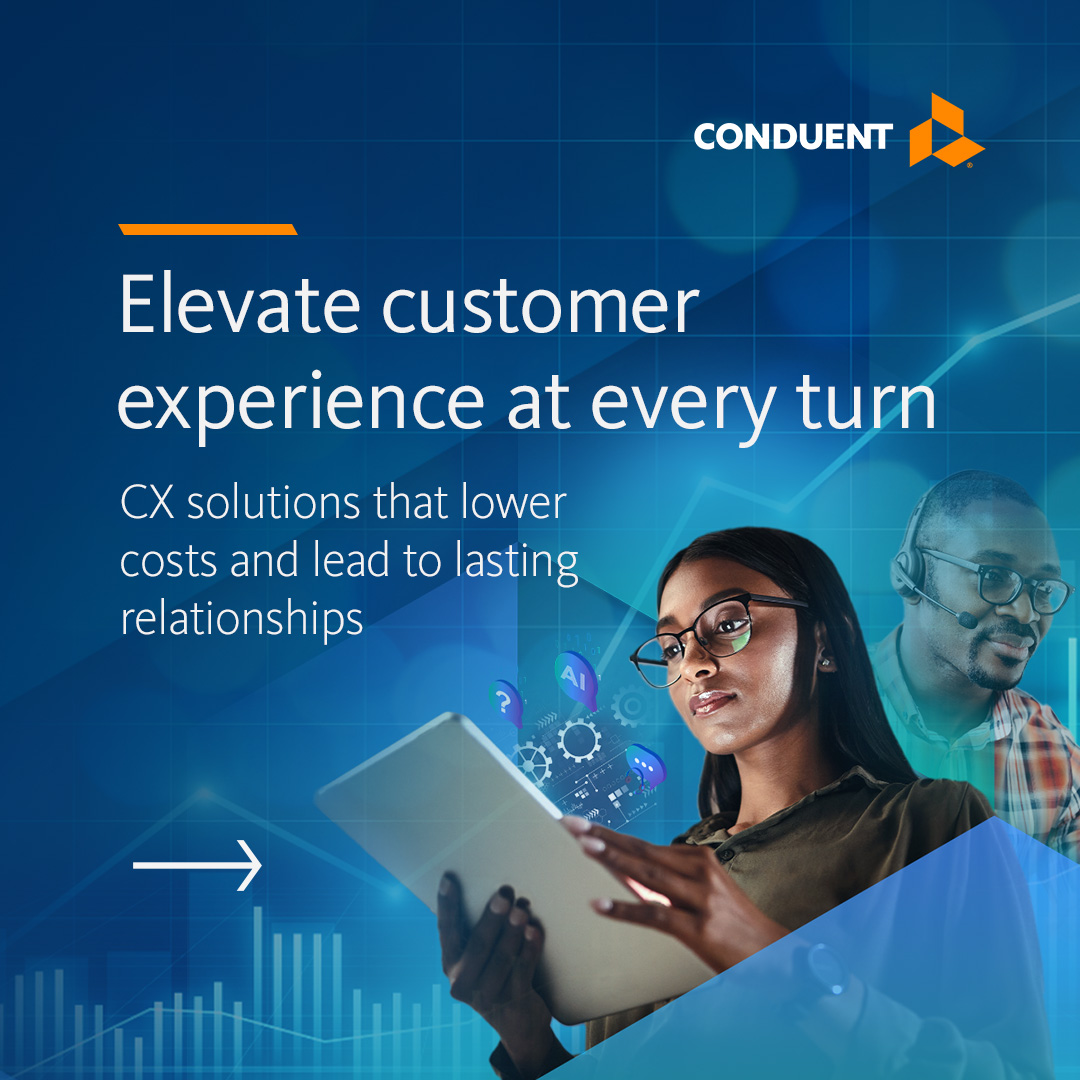 Conduent Facebook ad: Conduent uses AI and smart automation to boost…