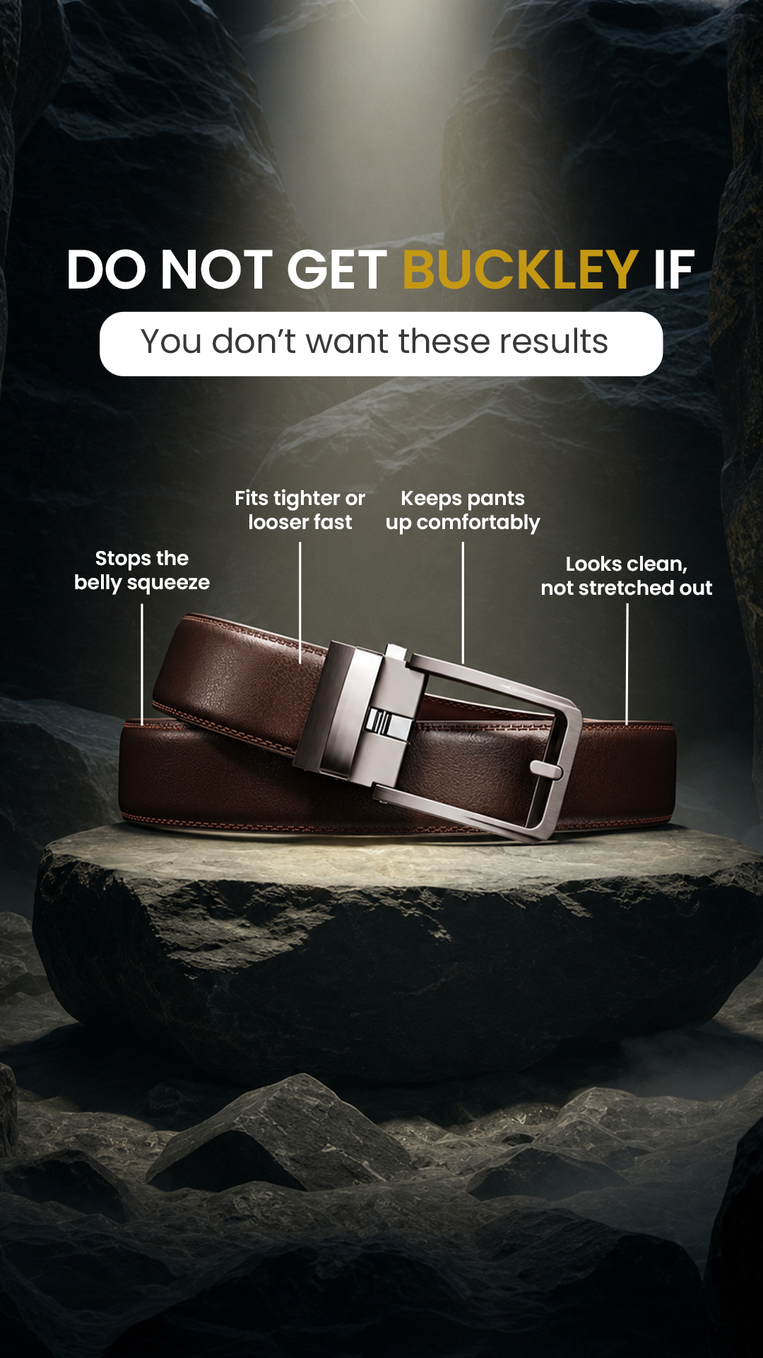 Buckley Belts Facebook ad