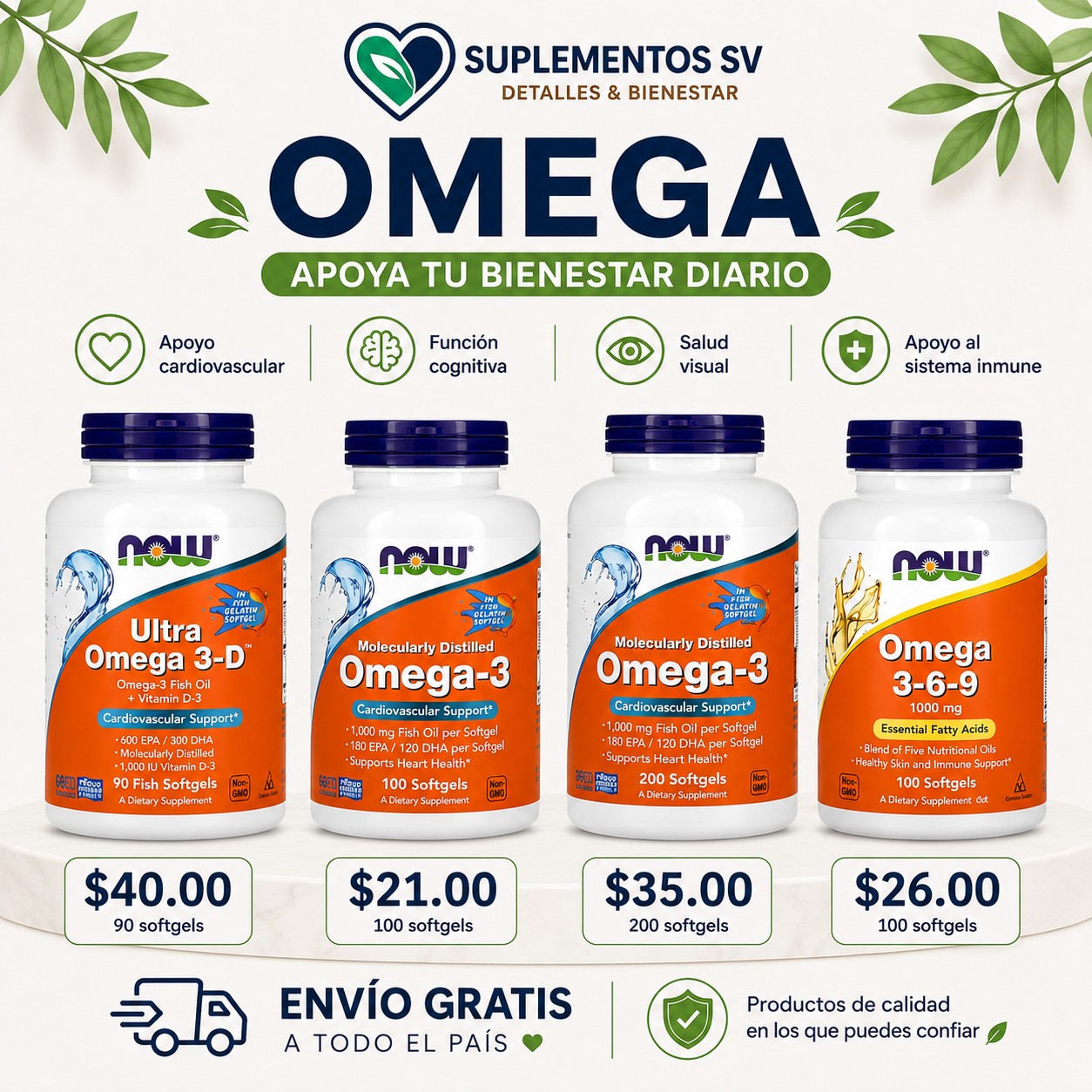 Suplementos SV Detalles & Bienestar Facebook ad: Cuida de ti cada día con pequeños hábitos…