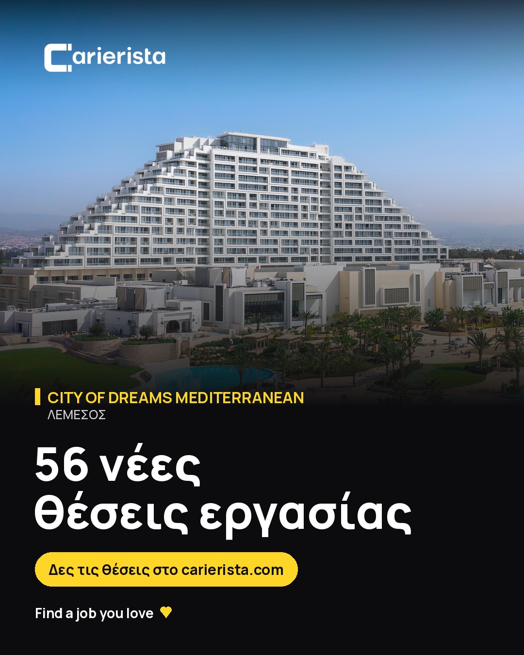 Carierista Facebook ad: City of Dreams Mediterranean Jobs | Carierista