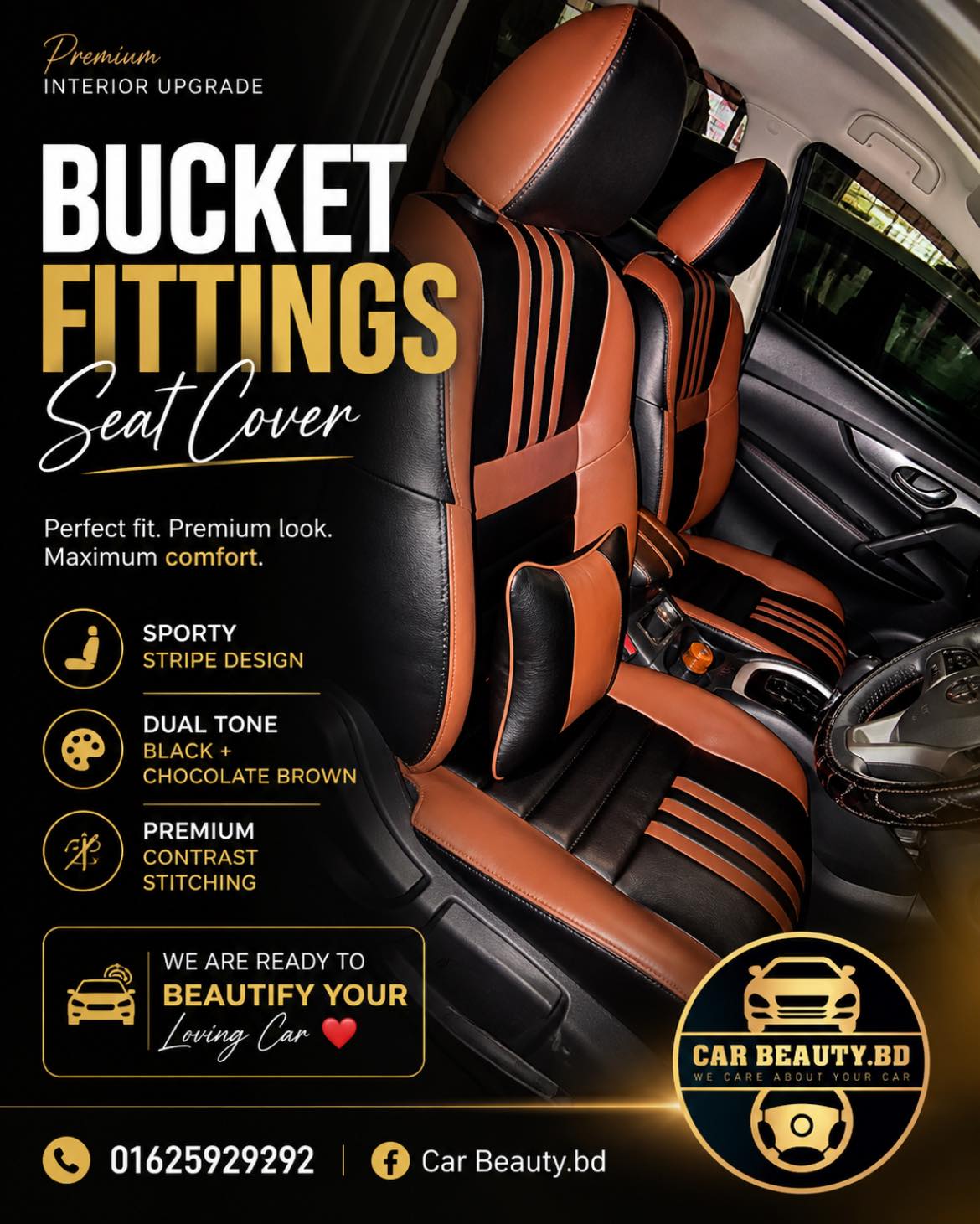 Car Beauty.bd Facebook ad: Upgrade your Car with premium bucket fitting seat…