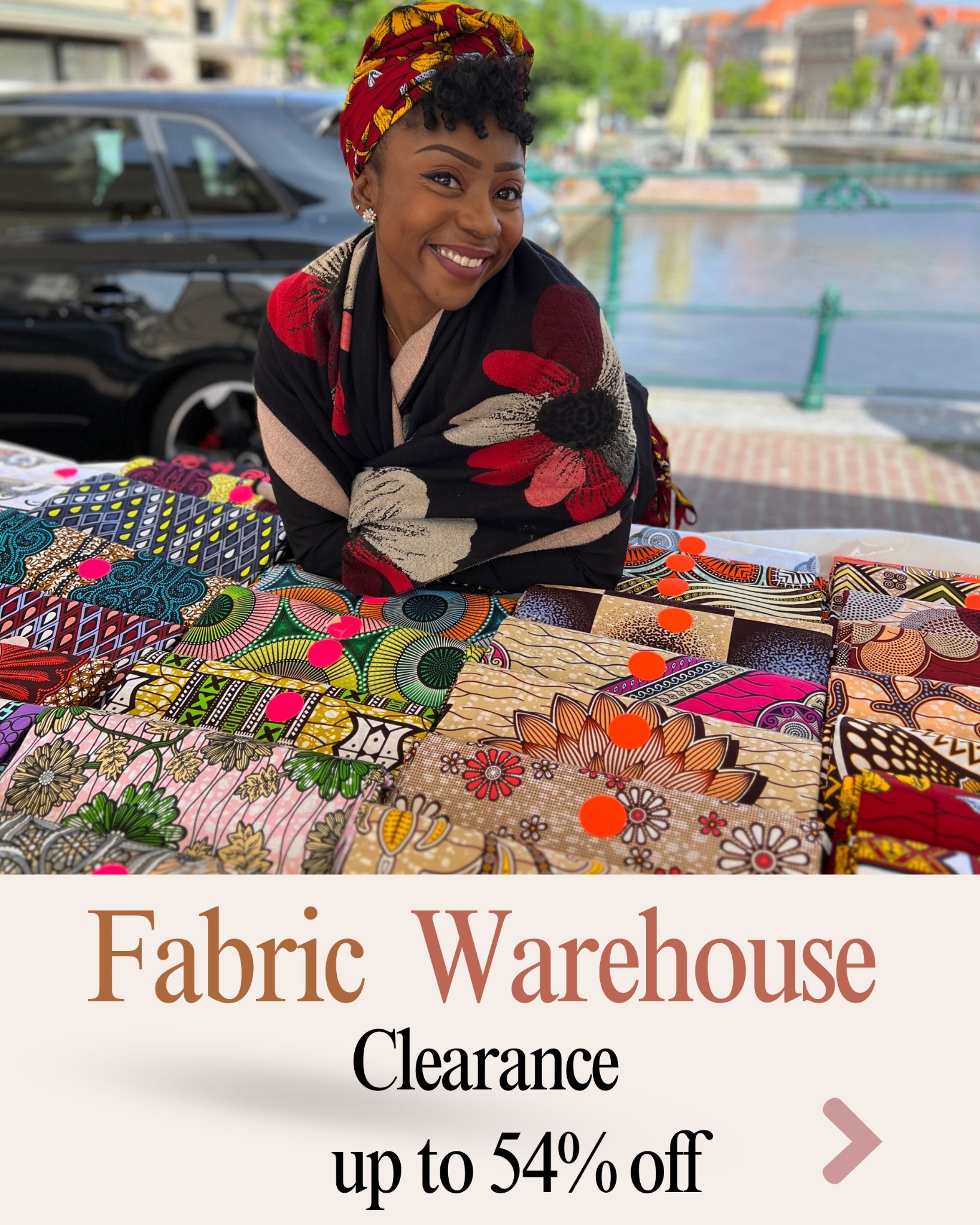 AfricanFabs Facebook ad: AfricanFabs - tissus wax, tissu africain & turbans /…