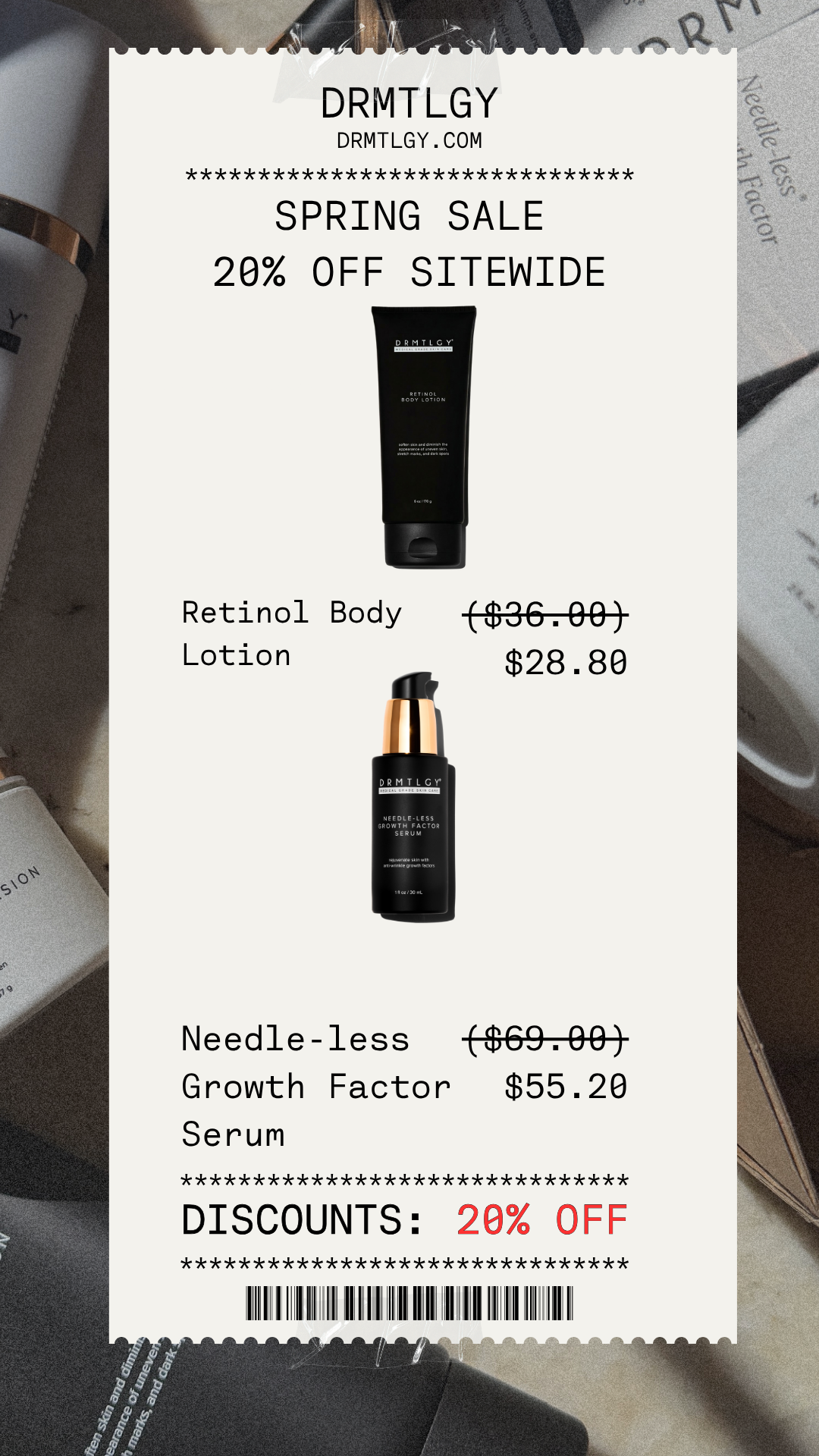 DRMTLGY Facebook ad