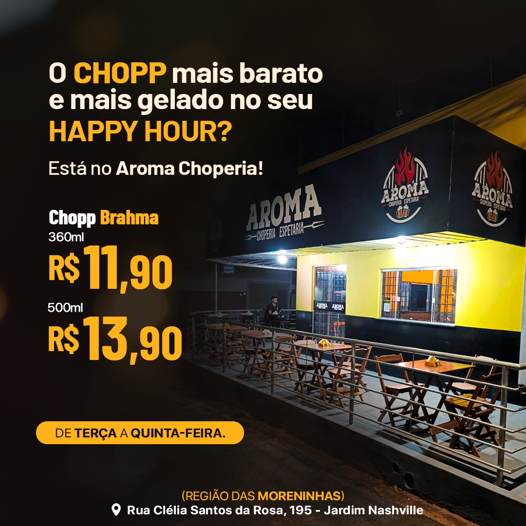 Aroma Choperia & Espetaria Facebook ad: PERTO DE VOCÊ!