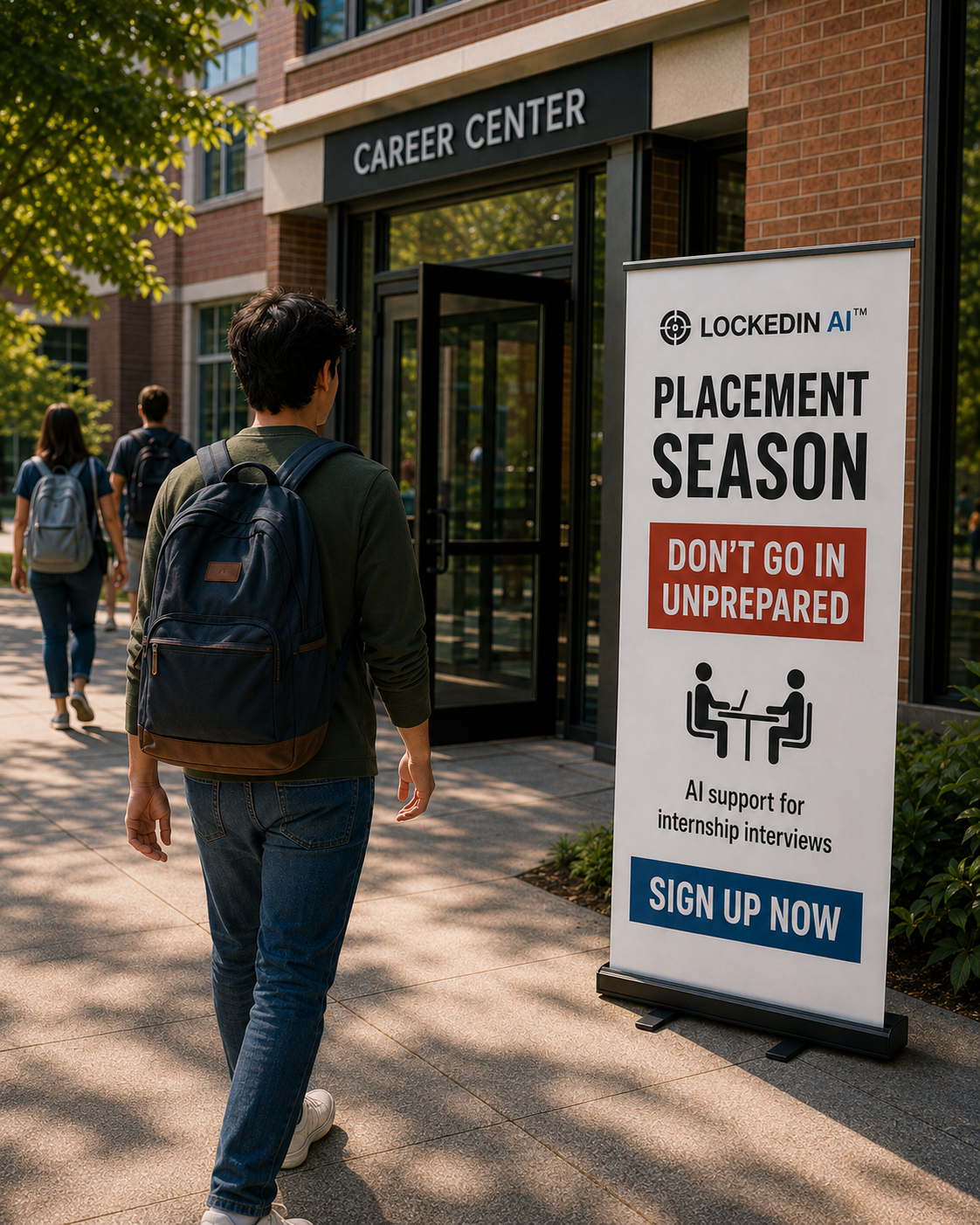 LockedIn AI Facebook ad: No Summer Prep? Still Land Job