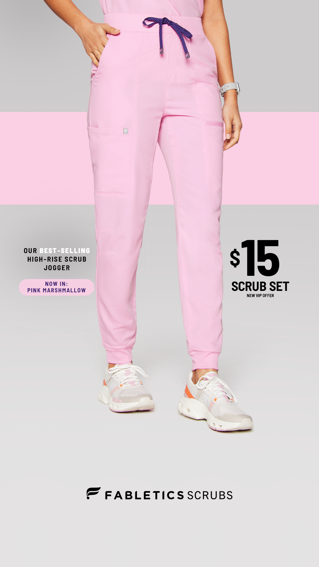 Fabletics Scrubs Facebook ad
