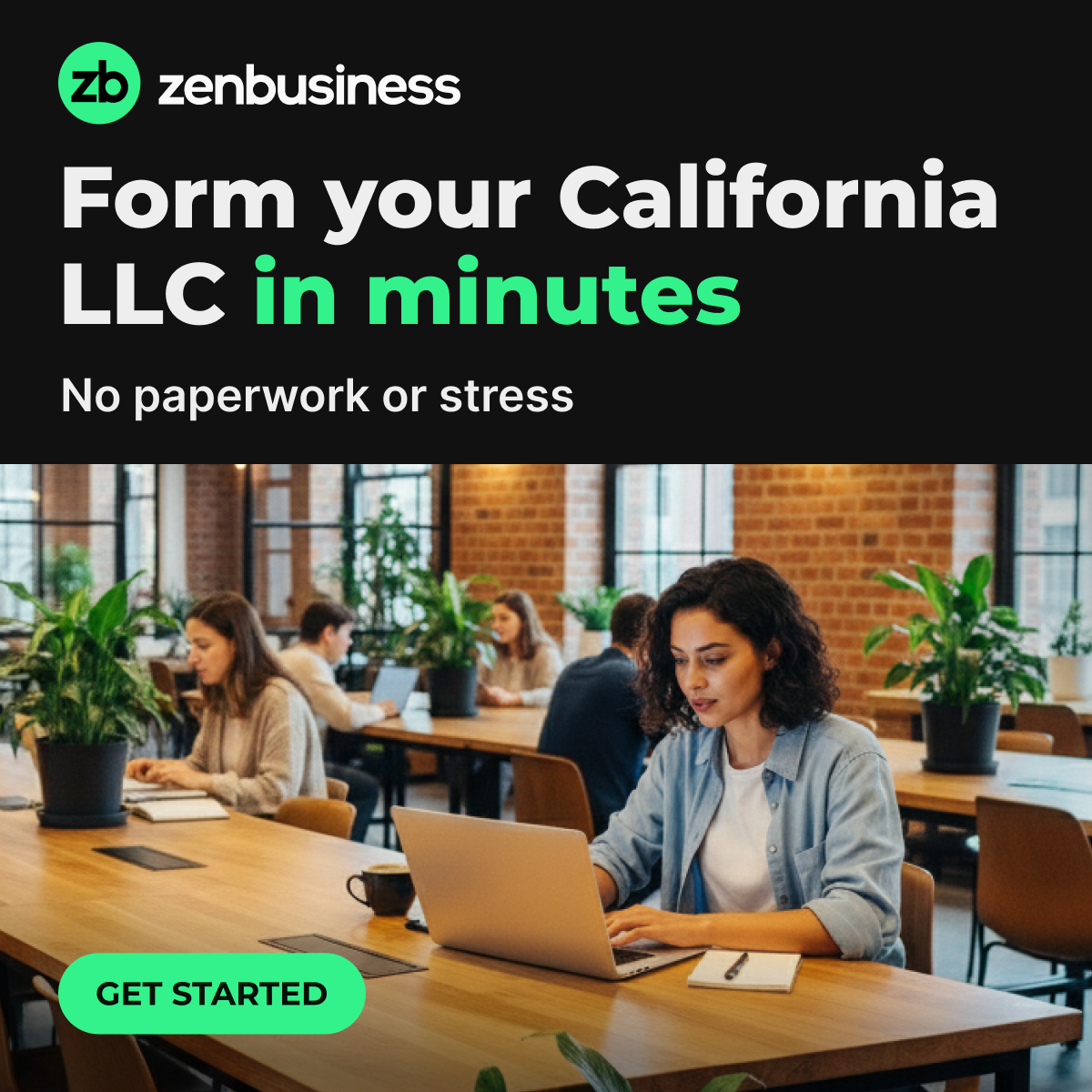 ZenBusiness Facebook ad