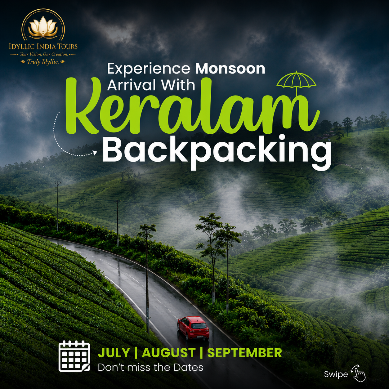 idyllicindiatours Facebook ad: Planning a trip to Kerala this monsoon?