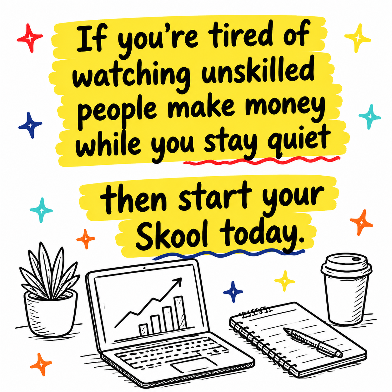 Skool Facebook ad