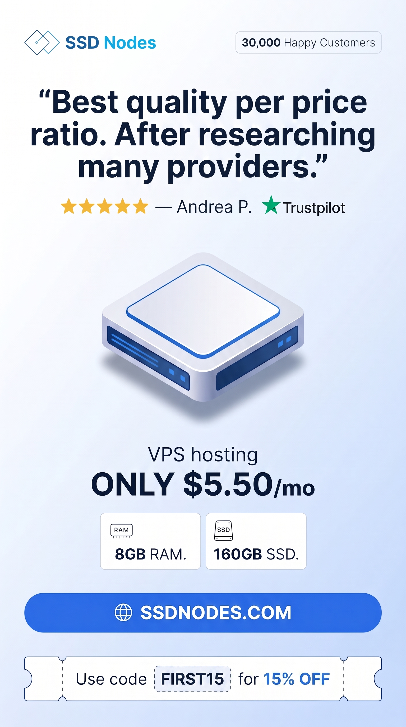 SSD Nodes Facebook ad