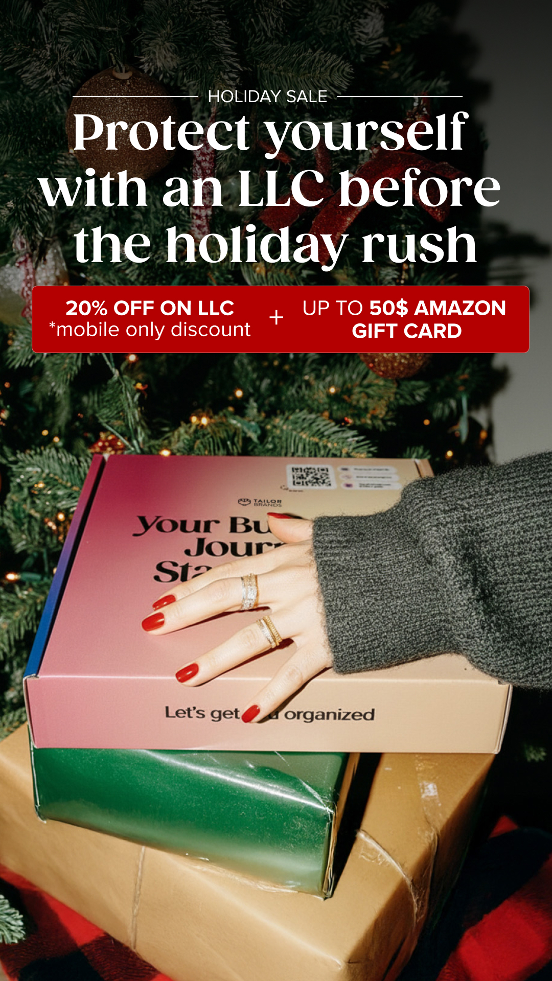 Tailor Brands Facebook ad