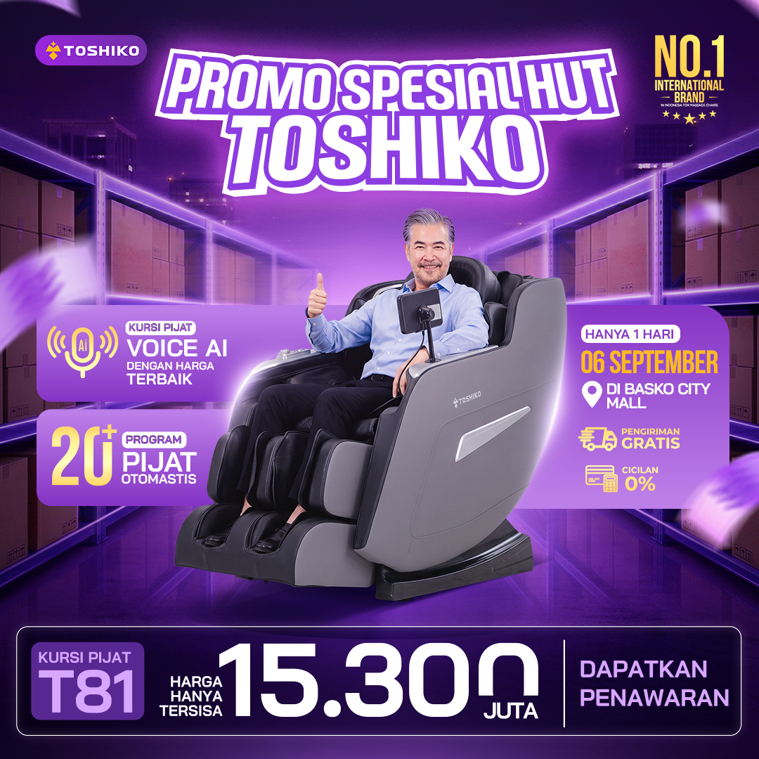 Kursi Pijat Mewah Toshiko Di Basko City Mall Facebook ad: Dapatkan Promo