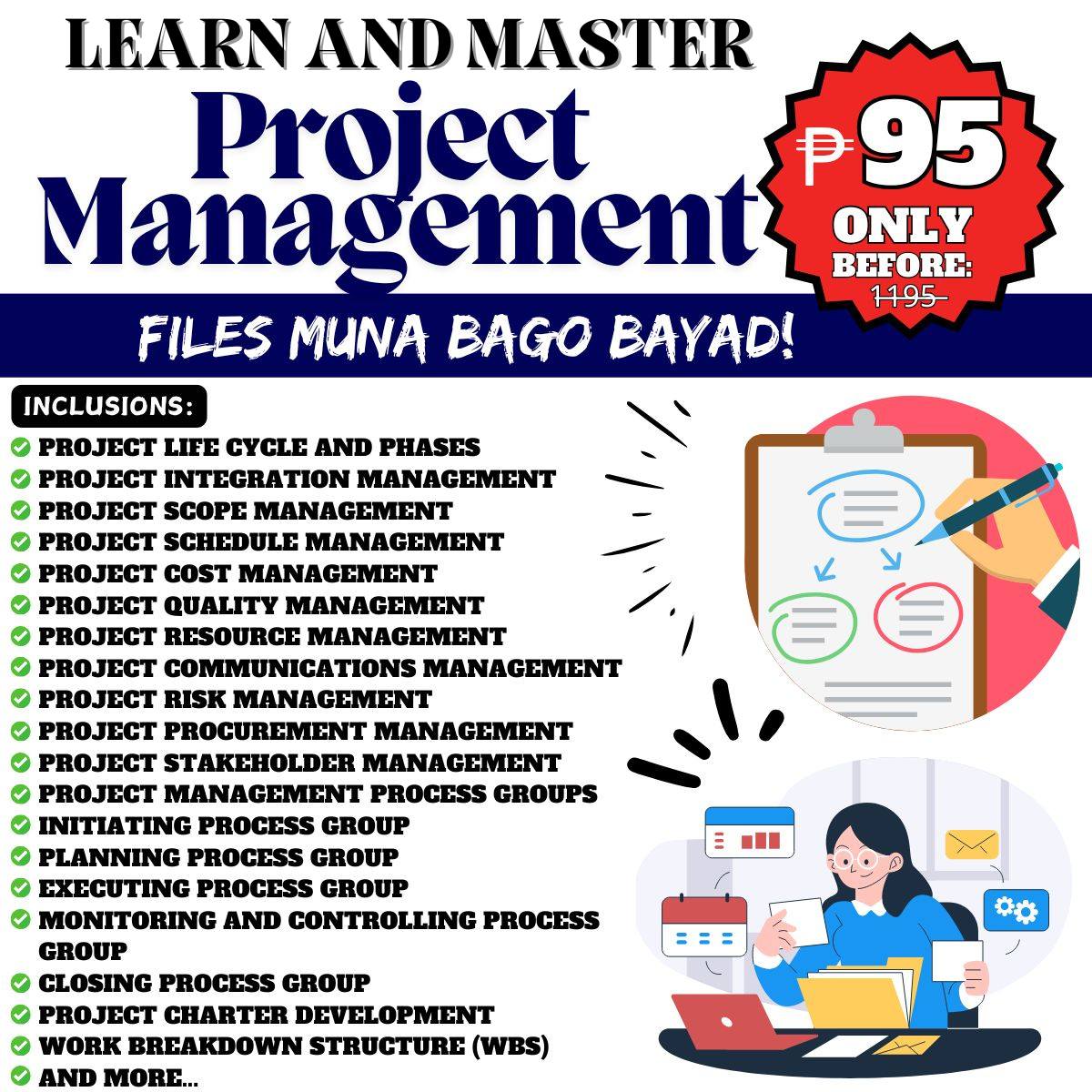 Project Management Hub Facebook ad: Nalilito na sa project flow?