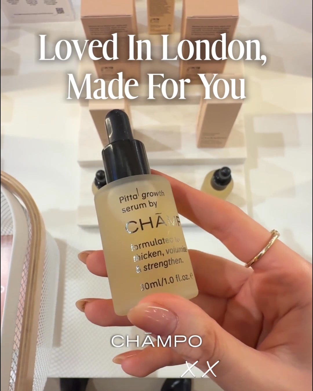 Chāmpo Haircare Facebook ad: For Thicker, Fuller Hair