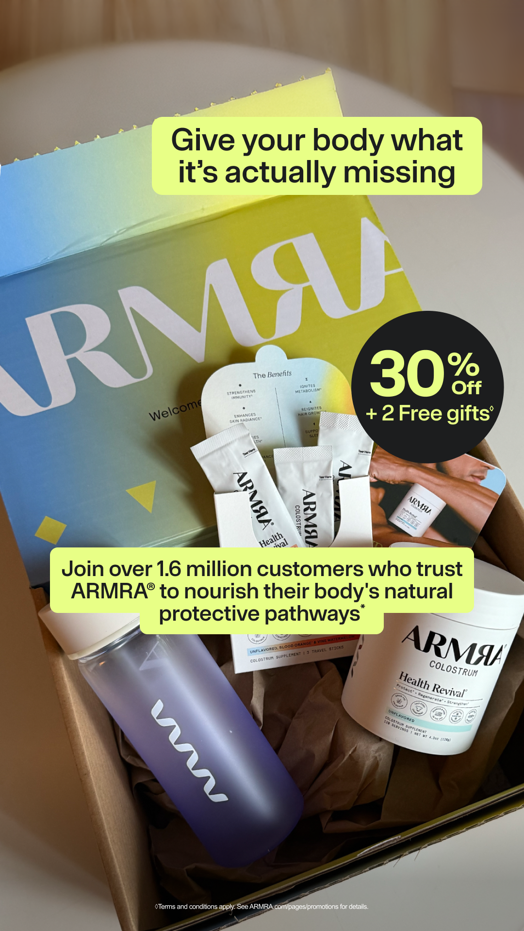ARMRA Facebook ad