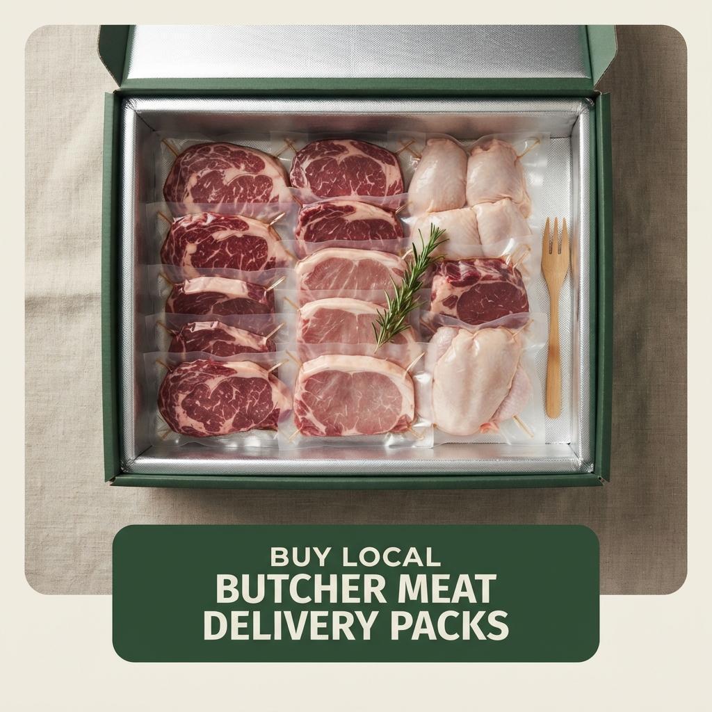 Clear Choices Facebook ad: Buy Local Butcher Meat Delivery Packs!