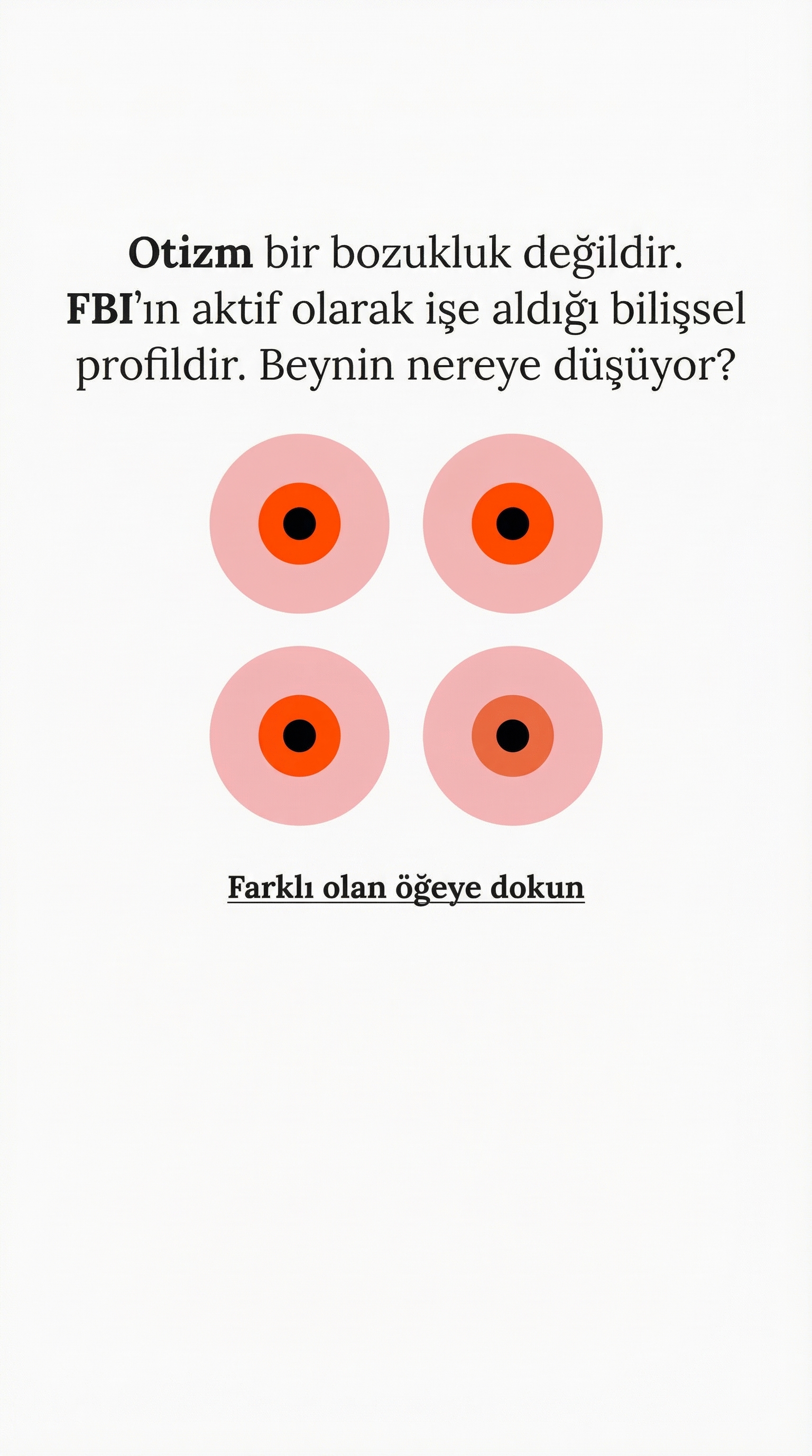 International Brain Test Facebook ad